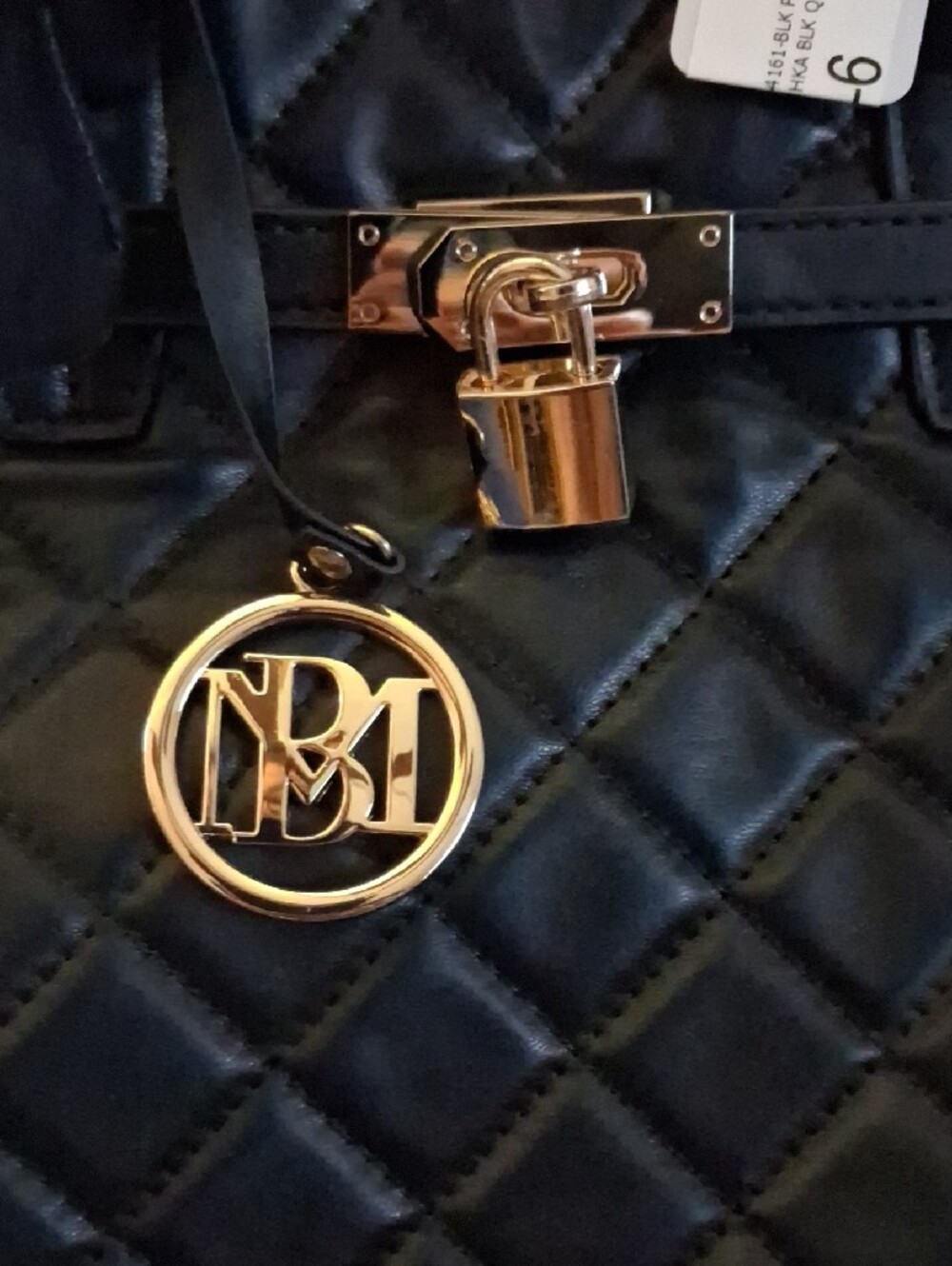 Black Quilted Satchel.10 By 15 By 5. Handbag with Gold Hardware. RETAIL.$159.00 - Picture 2 of 13